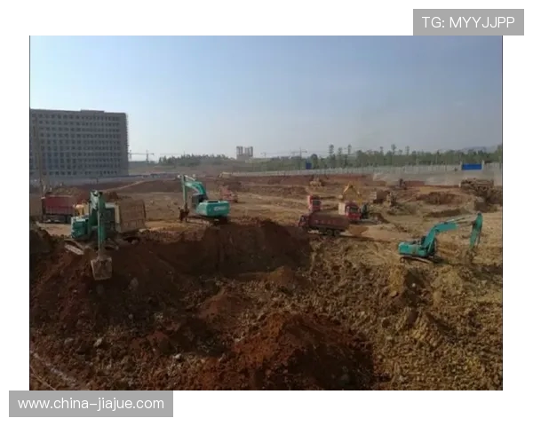 挖掘机古建筑迁移基础槽开挖